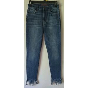Joe's Jeans Women's The Charlie High Rise Ankle Skinny Frayed Hem Blue Sz 26 NWT
